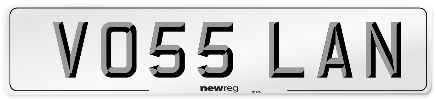 VO55 LAN Number Plate from New Reg